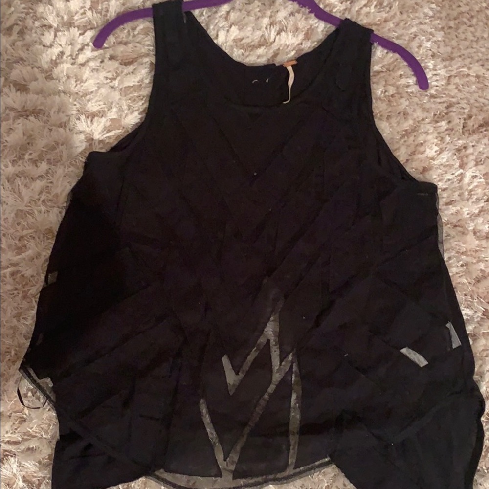 Free people black mesh tank